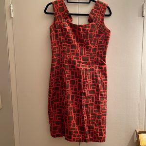 Milly giraffe print cocktail dress